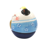 Culbuto chat kimono bleu
