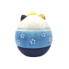 Culbuto chat kimono bleu