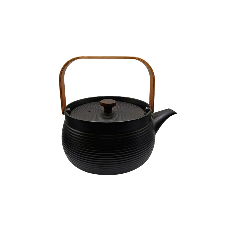 Théière 1,5L noire en porcelaine