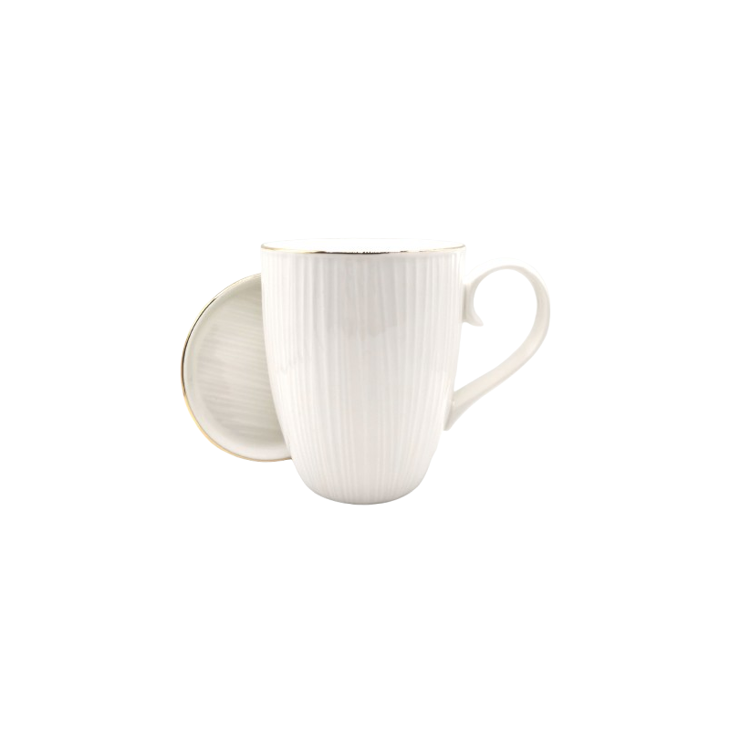Mug blanc lignes