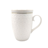 Mug blanc lignes courbes