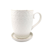 Mug blanc lignes courbes