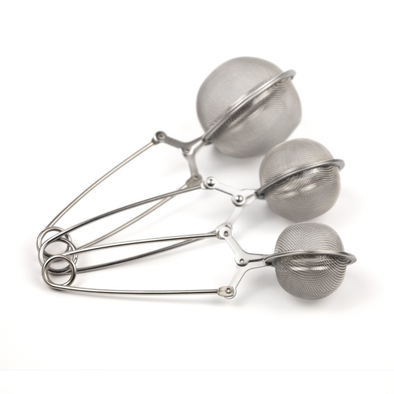 Lot De 4 Pinces à Thé En Acier Inoxydable 4,5 Cm - Filtres à Thé En Vrac, Boules à Thé Réutilisables