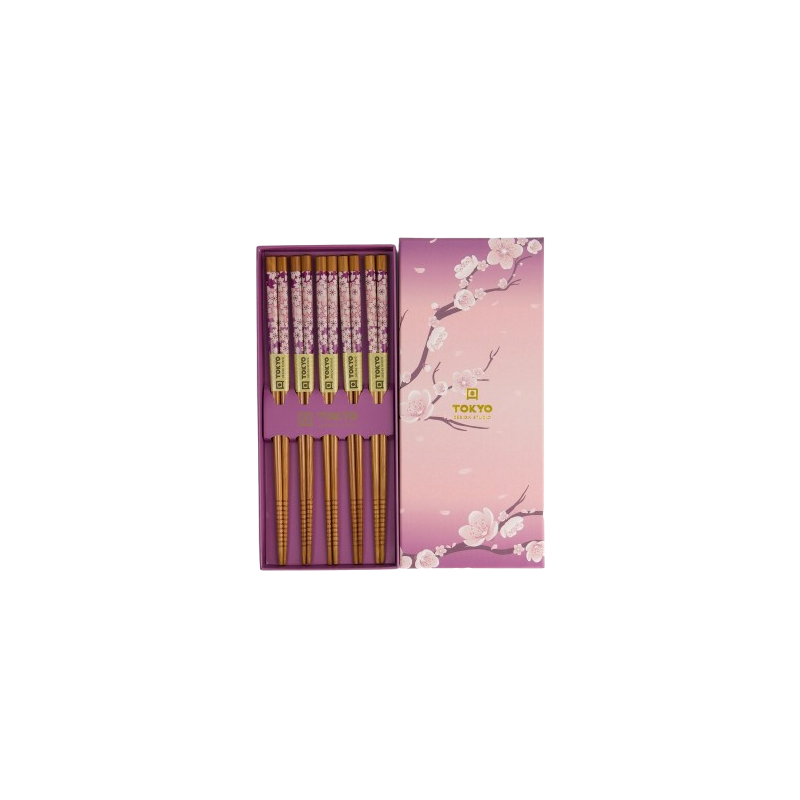 Set de  5 baguettes • Purple Sakura