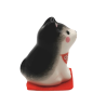 Shiba noir collier rouge