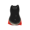 Shiba noir collier rouge