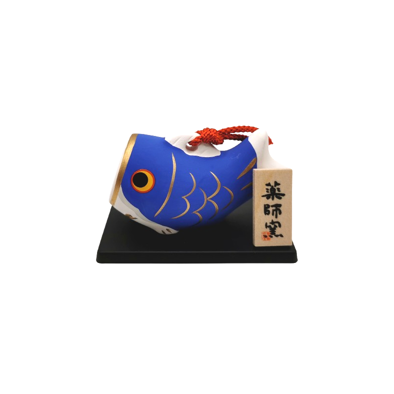 Carpe Koï bleue en céramique