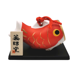 Carpe Koï rouge en céramique